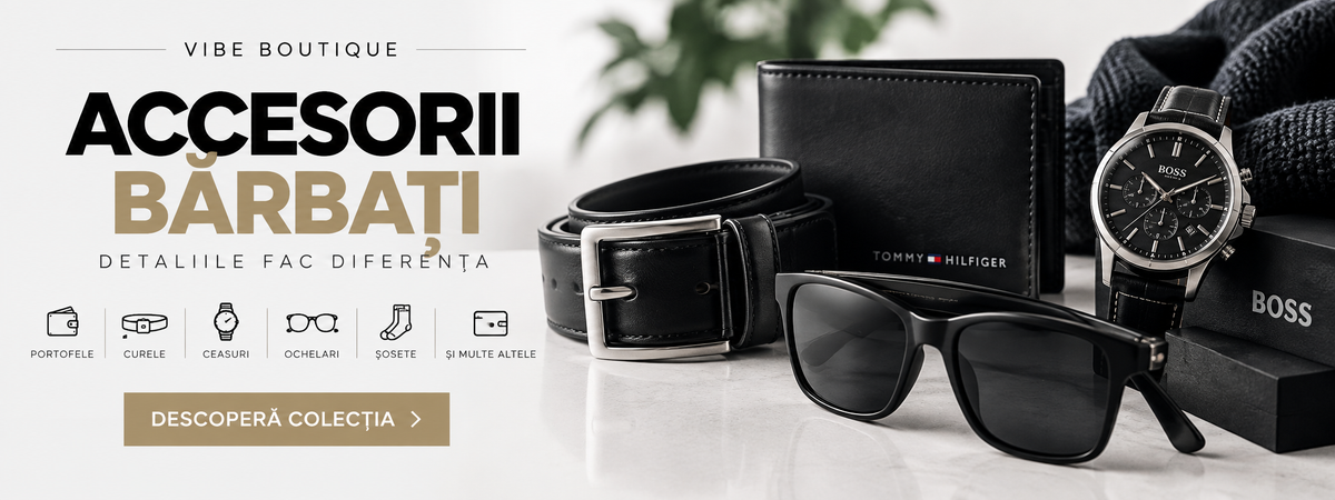 Accesorii pentru bărbați disponibile la Vibe Boutique