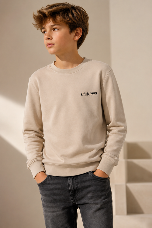 Bluză copii Jack & Jones Junior Club1990 din bumbac – Moonbeam