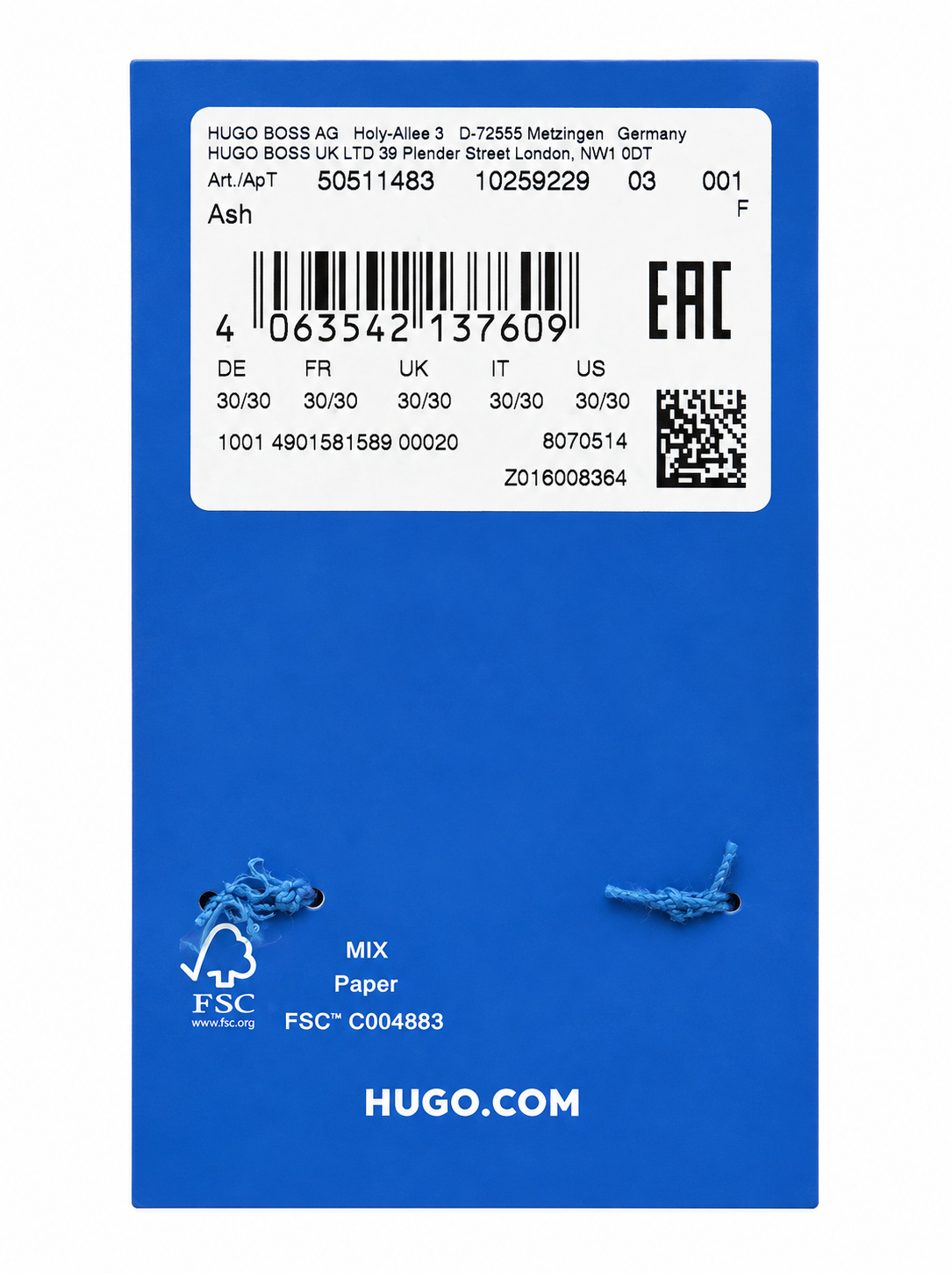 Blugi HUGO Ash bărbați Slim Fit