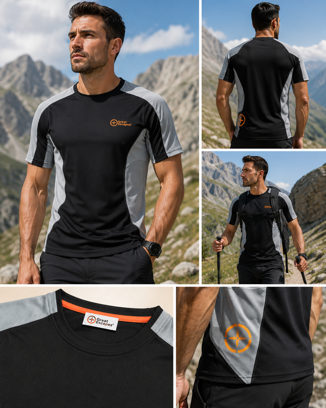 Tricou Great Escapes sport bărbați Trident Man