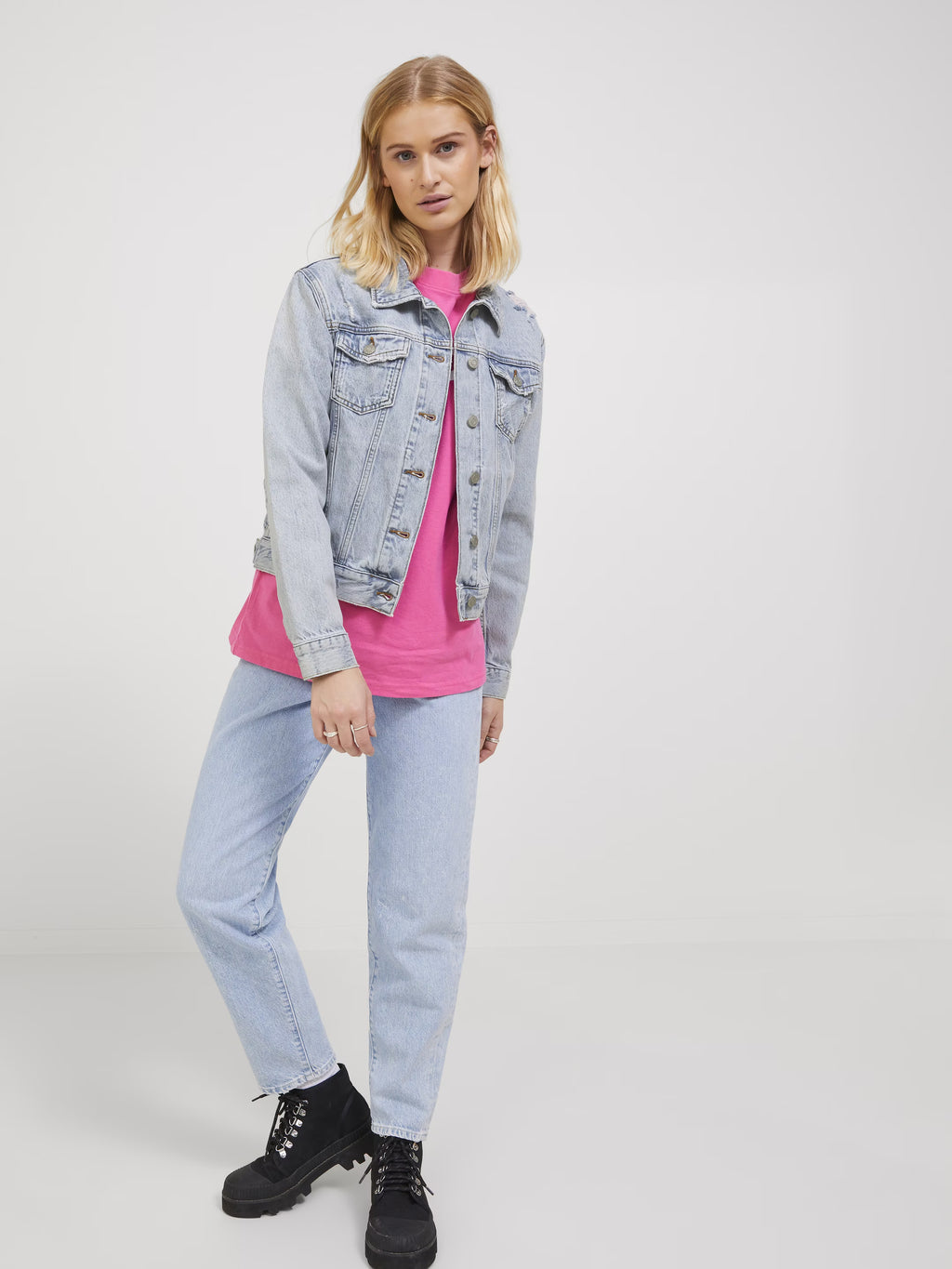 JJXX JXMELINA Regular Denim Jacket Light Blue – Geacă Damă din Denim