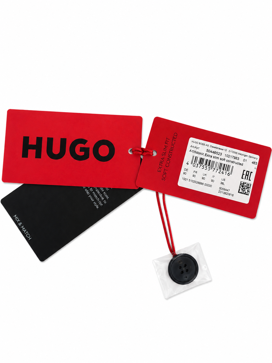 Sacou bărbătesc HUGO ArtiM204X Extra Slim Fit din lână cu stretch