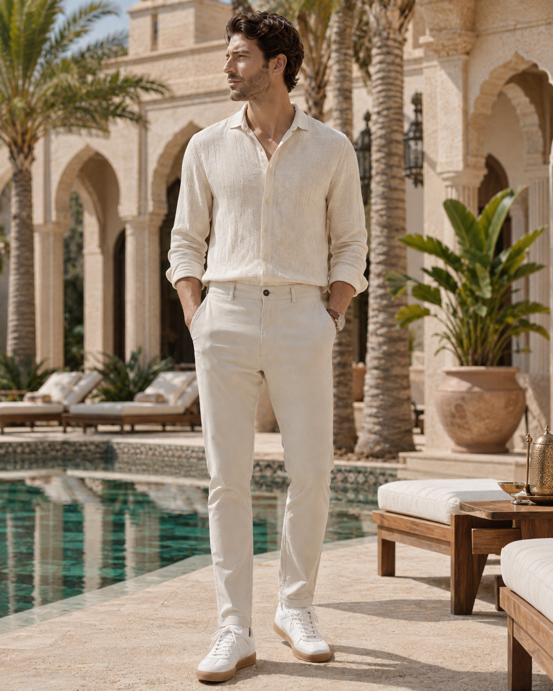 Pantaloni chino bărbați BOSS Chino_slim Slim Fit