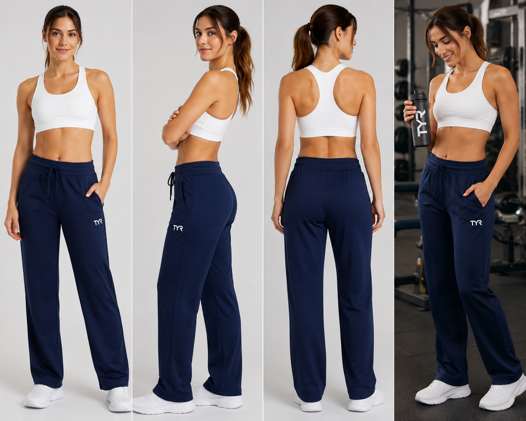 Pantaloni trening TYR damă Alliance Warm Up Pant bleumarin
