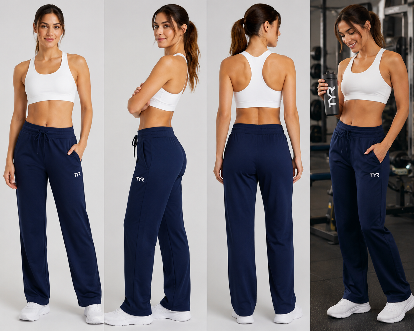 Pantaloni trening TYR damă Alliance Warm Up Pant bleumarin