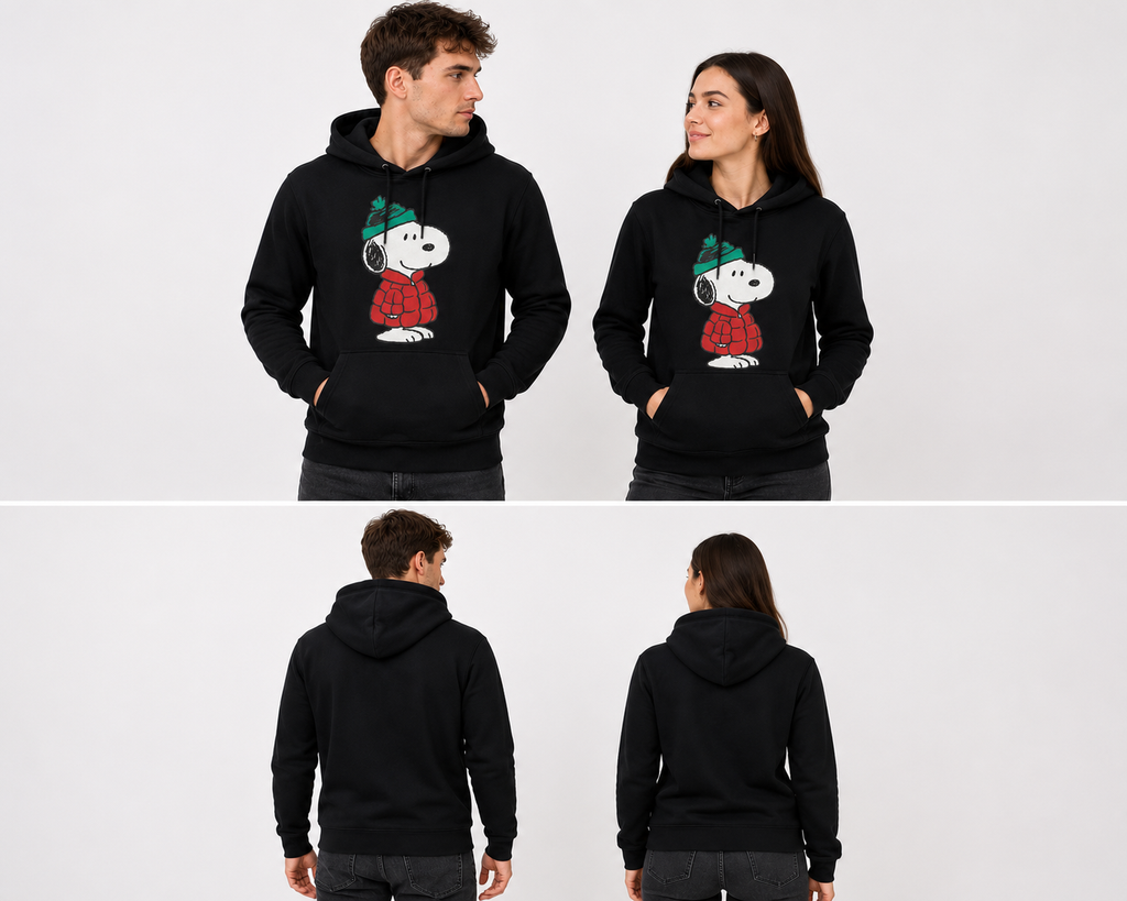 MERCHCODE Hanorac cu gluga Snoopy barbati