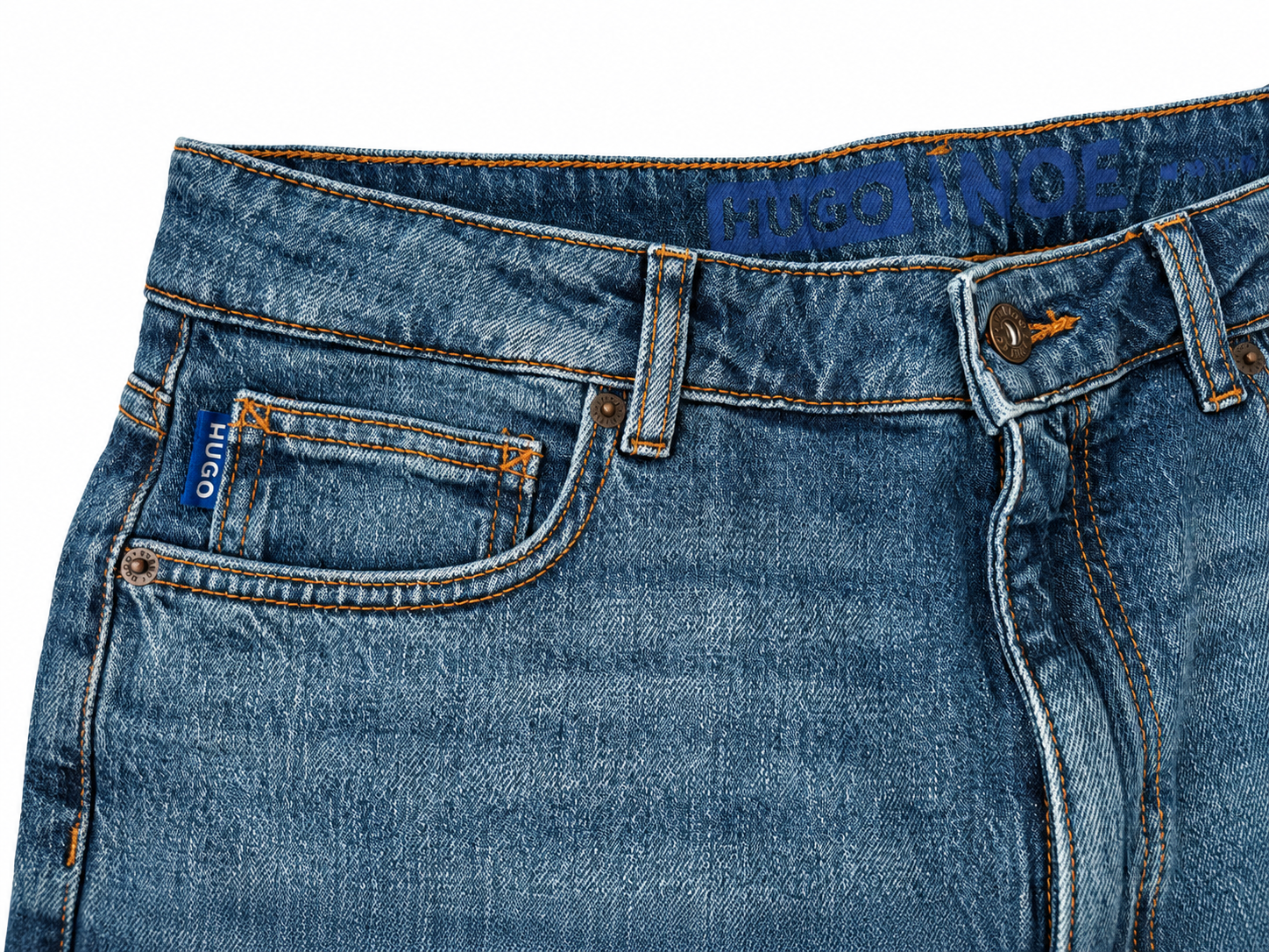 HUGO MOM Jeans Blue High Waist – 99% Bumbac , Talie inalta