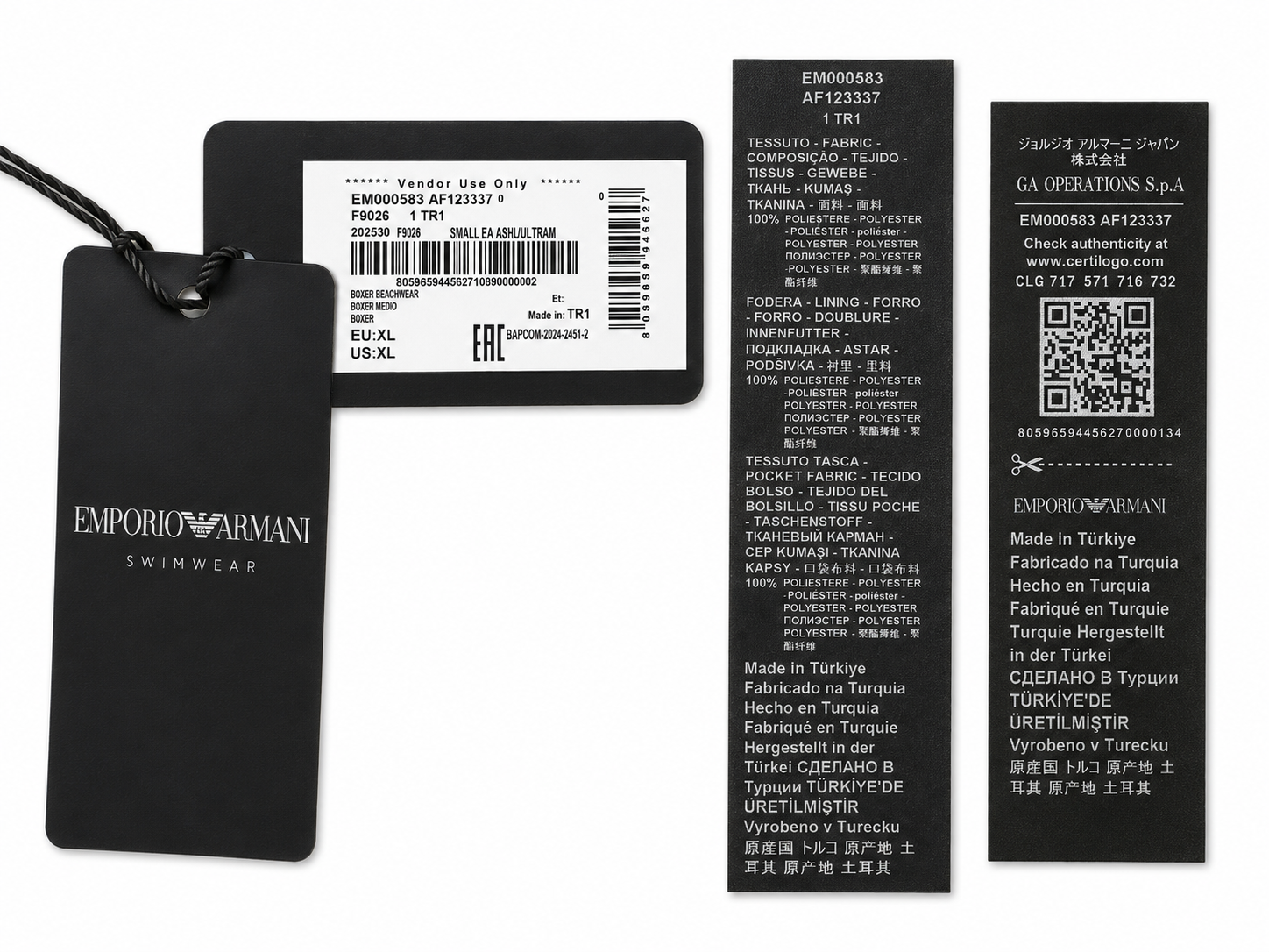 Șort de baie Emporio Armani bărbați Regular Fit cu imprimeu logo