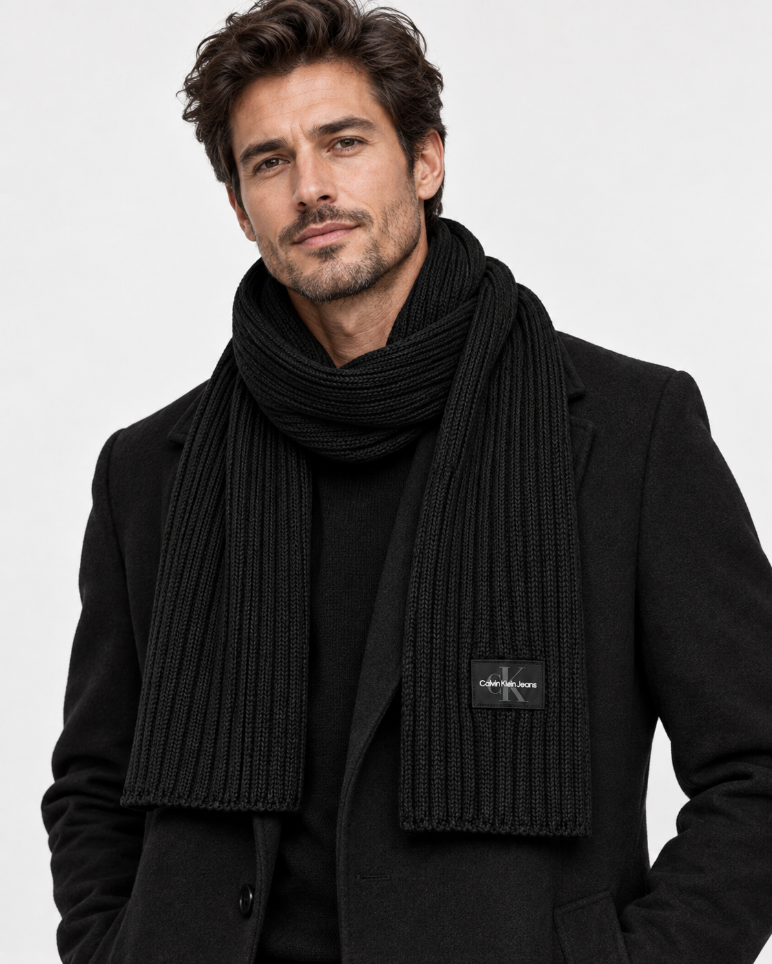Fular Calvin Klein Jeans Mono Logo Patch bărbați