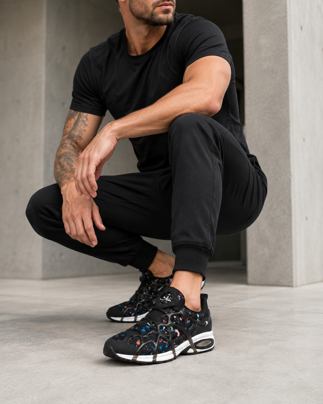 Pantofi sport Nike Air Kukini SE Paint Splatter bărbați – Black/Anthracite