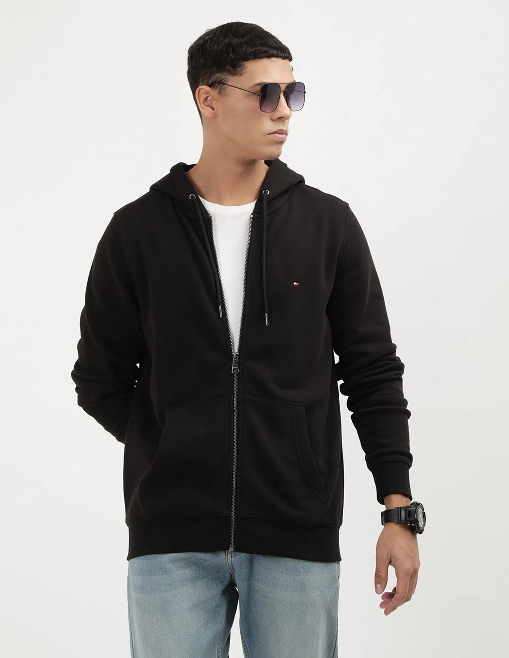TOMMY HILFIGER Hanorac cu fermoar și glugă Classic