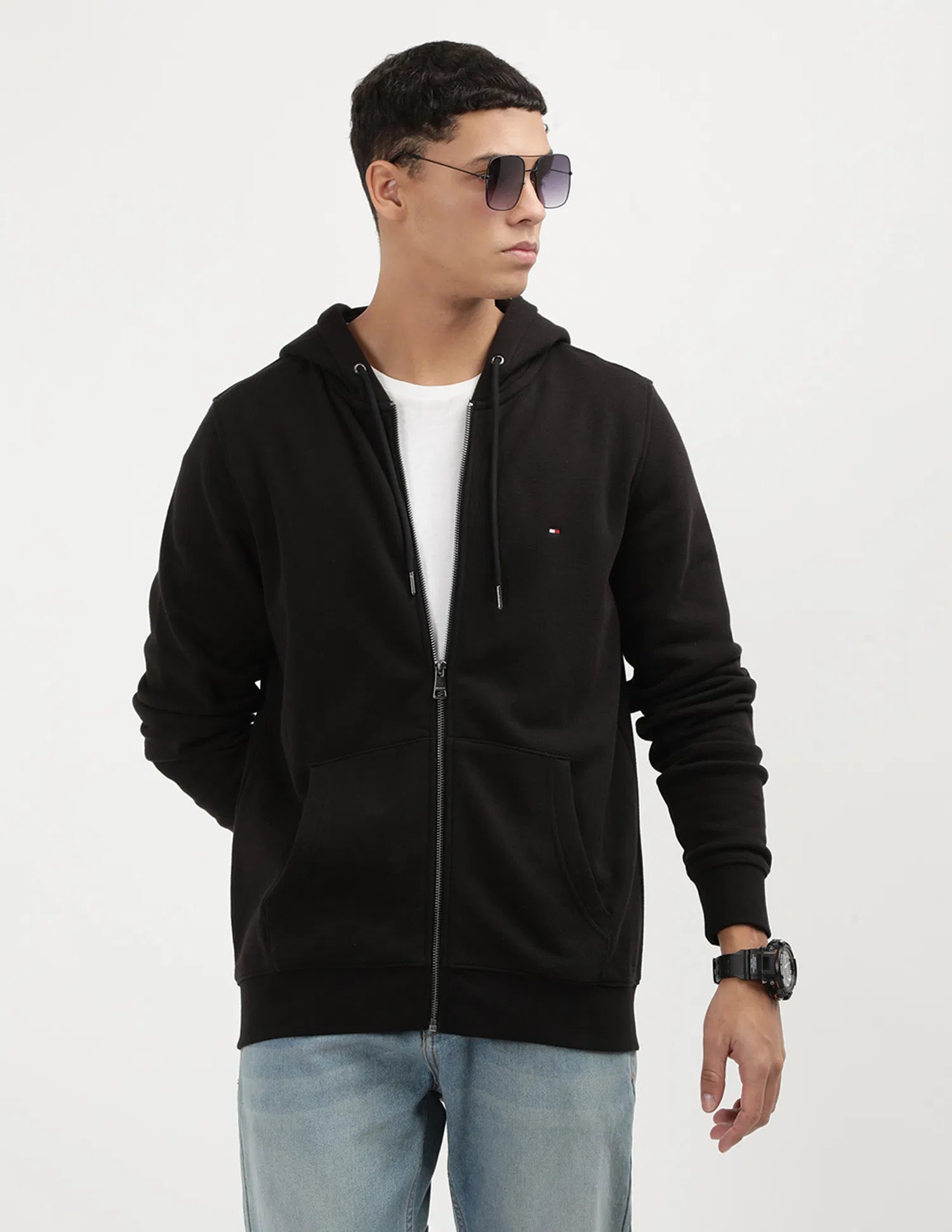 TOMMY HILFIGER Hanorac cu fermoar și glugă Classic