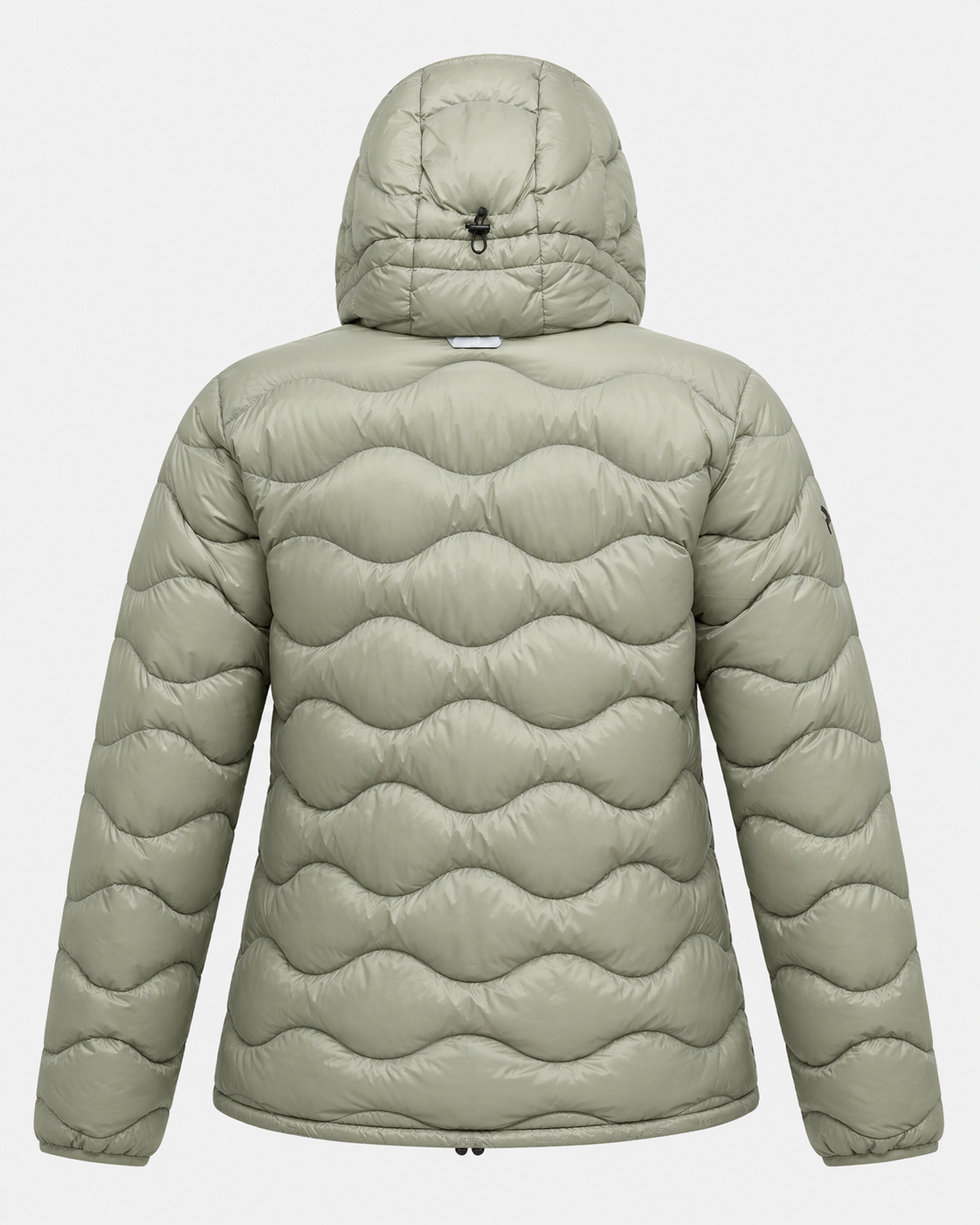 Geacă cu puf PEAK PERFORMANCE femei Helium Down Hood – Limit Green/Pine Needle