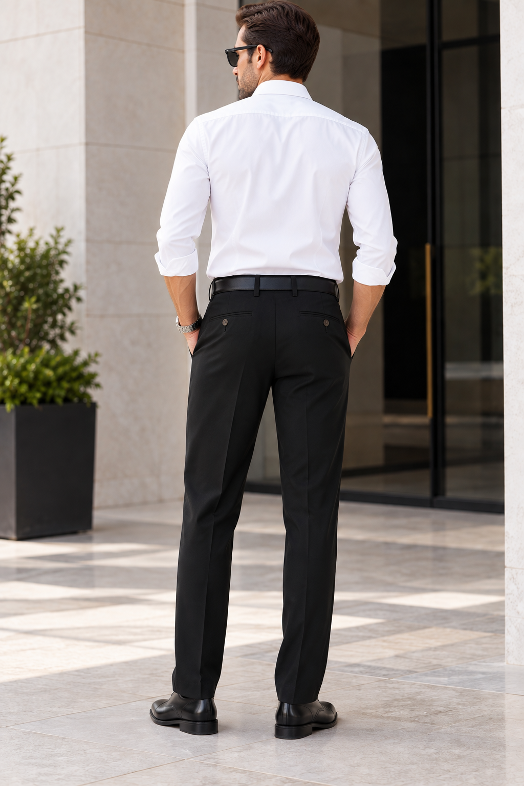 Pantaloni chino Classic Fit Wrinkle – imagine produs 2