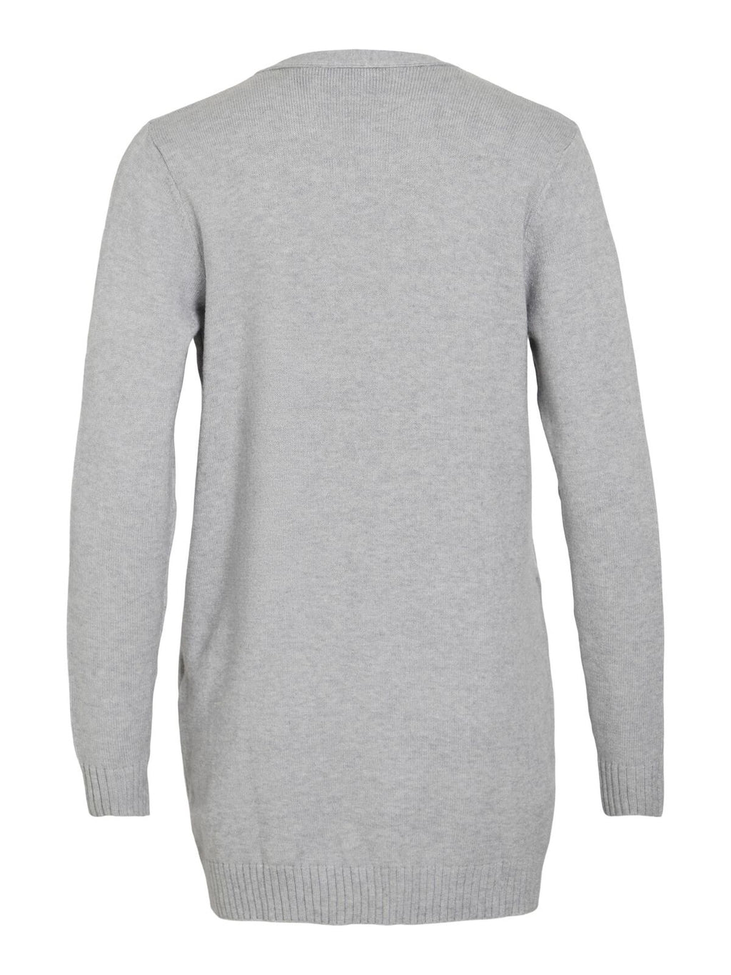 Cardigan VILA damă Viril Open L/S Knit Cardigan NOOS gri melanj