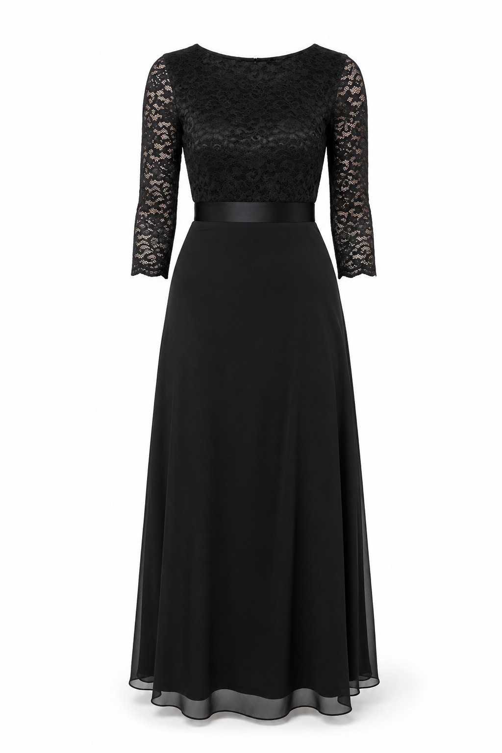 Rochie de seară damă neagră din dantelă