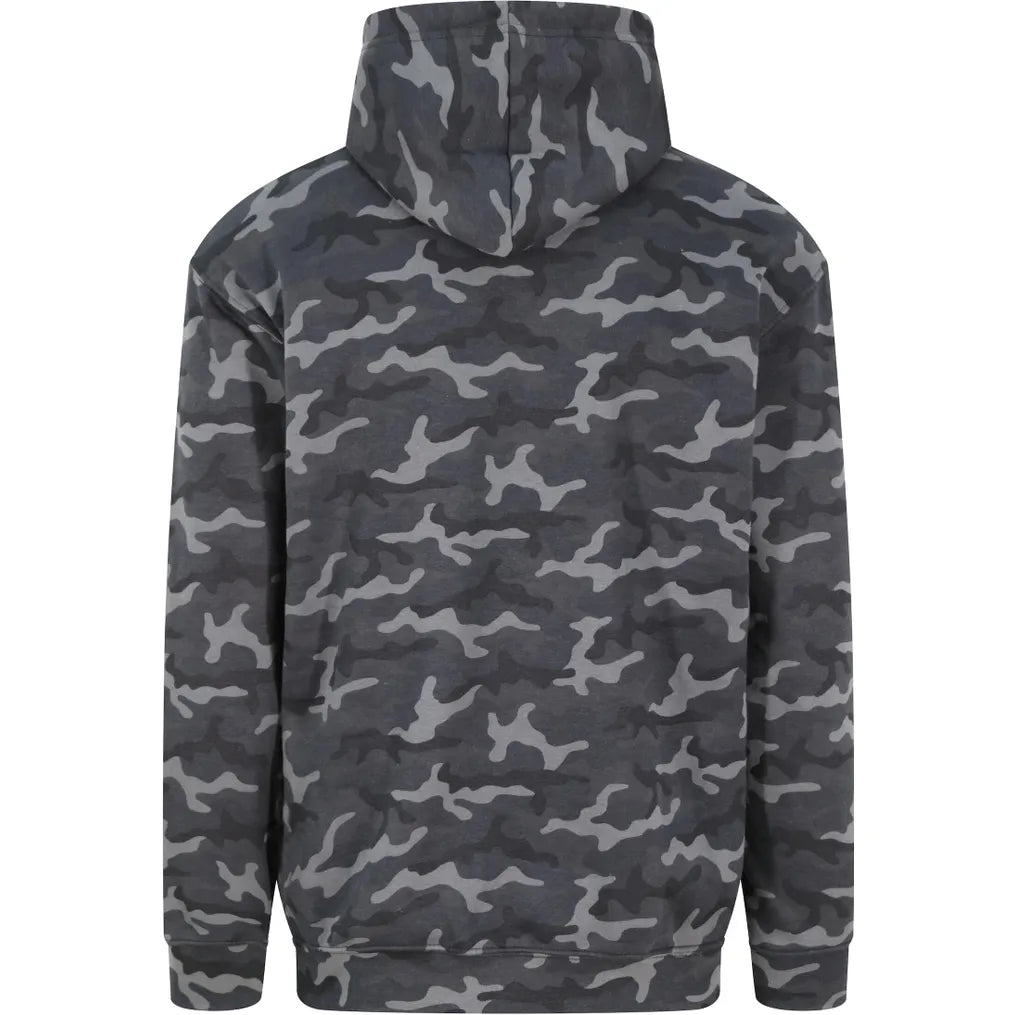 Hanorac Unisex Camuflaj Gri/Negru cu Glugă
