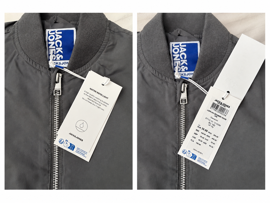 Jack & Jones Junior JJerush Bomber – Geacă bomber impermeabilă pentru băieți