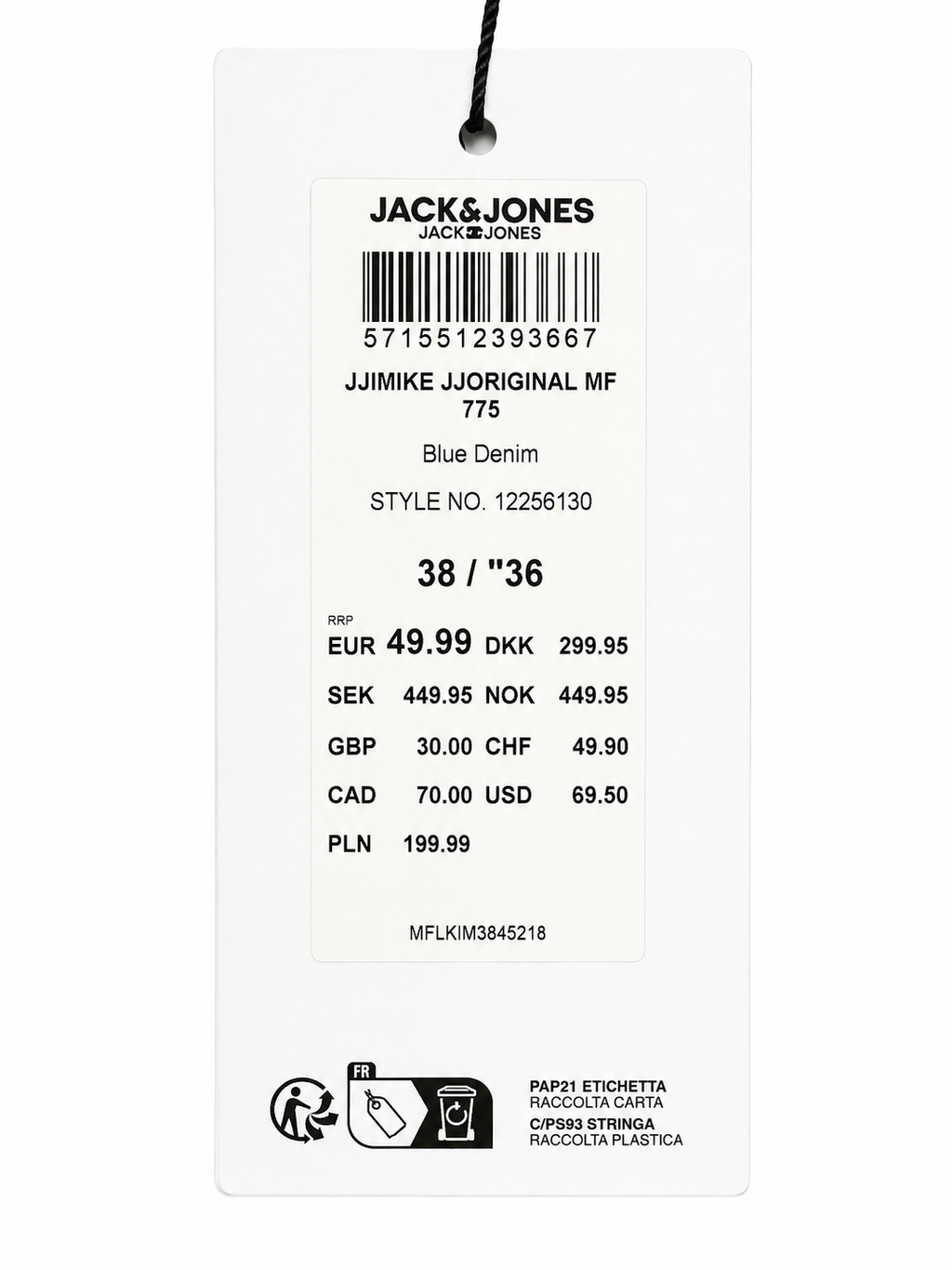 Blugi bărbați Jack & Jones JJIMIKE JJORIGINAL MF 775