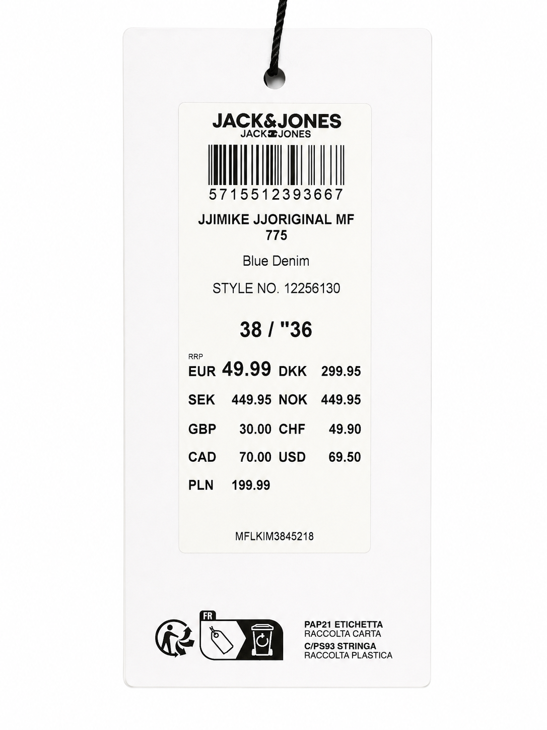 Blugi bărbați Jack & Jones JJIMIKE JJORIGINAL MF 775
