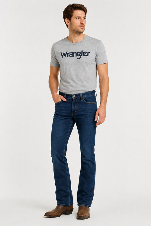 Blugi Wrangler Jacksville Bootcut Classic Blue