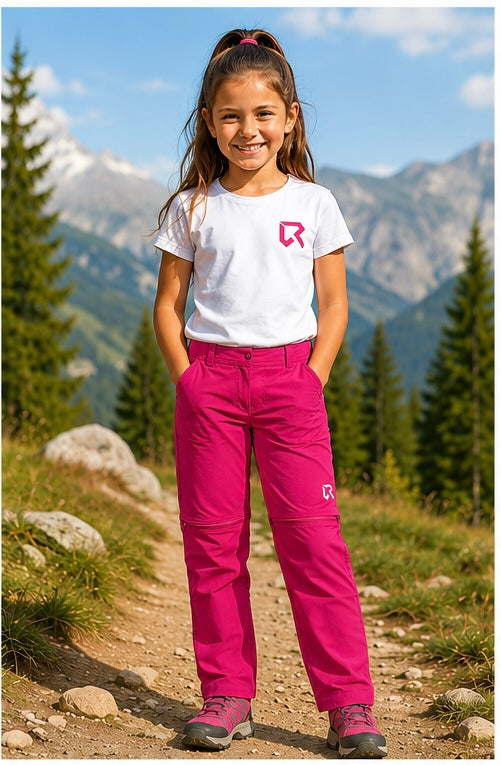 Pantaloni trekking copii Rock Experience Observer Zip Off 2 în 1