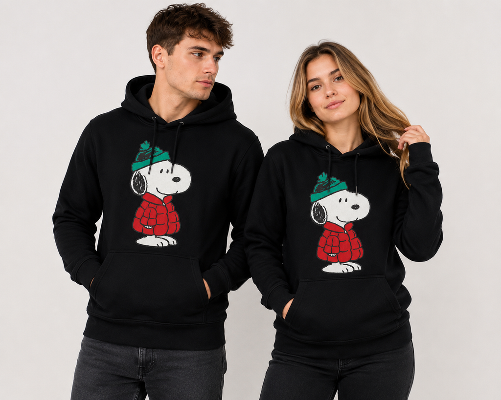 MERCHCODE Hanorac cu gluga Snoopy barbati
