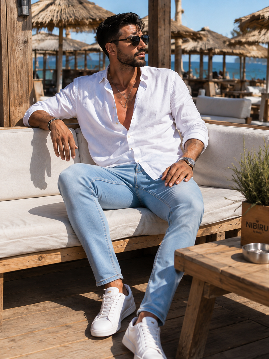 Blugi bărbați JACK & JONES Plus Liam Skinny Fit, Blue Denim