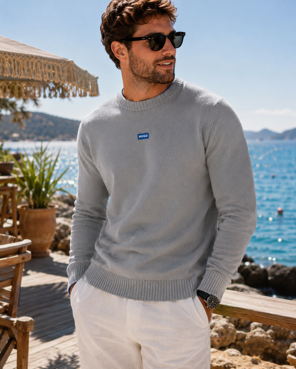 Bluza HUGO BOSS  San Cosmo Light Beige