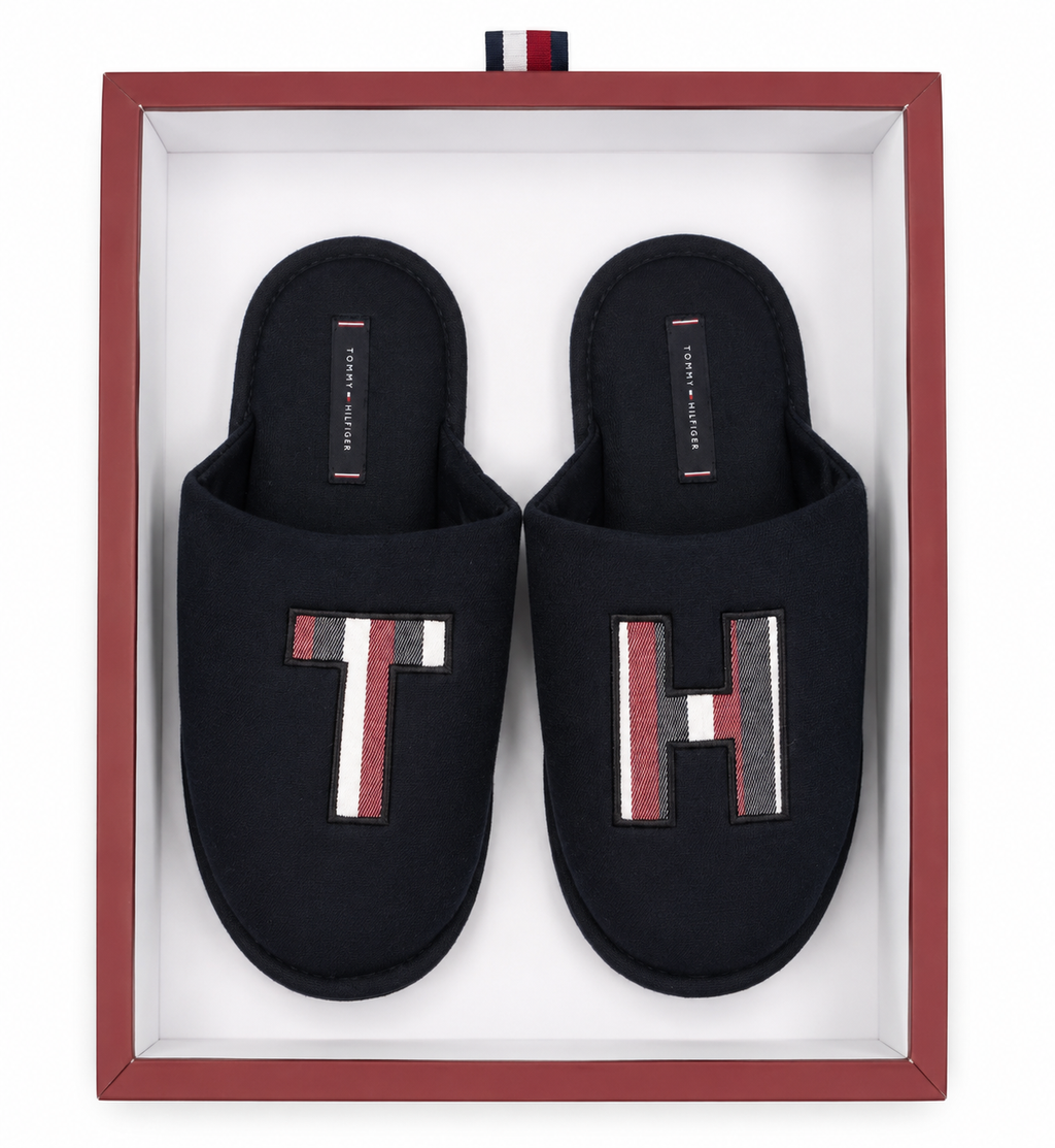 Set pijama 3 piese Tommy Hilfiger bărbați cu papuci