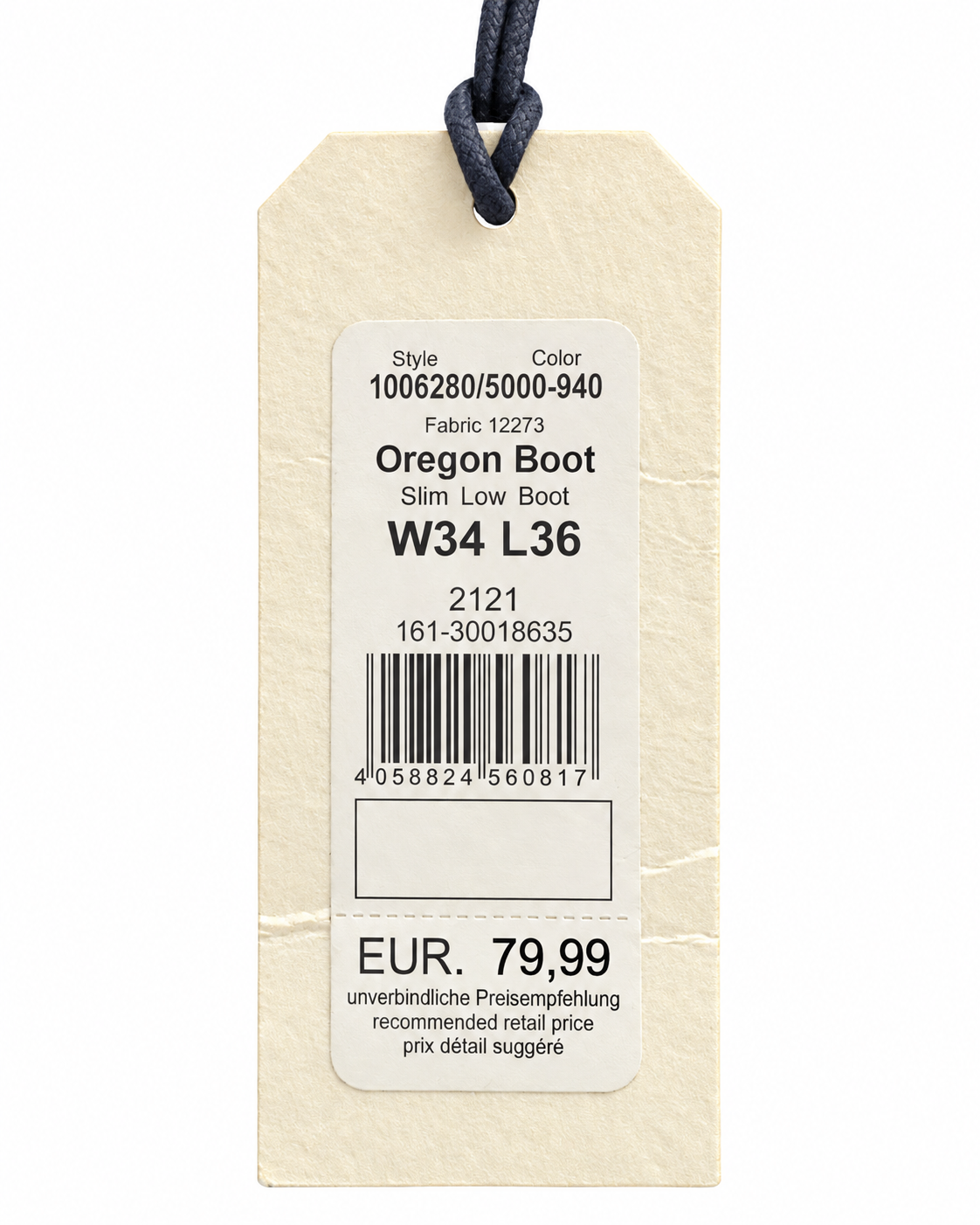 Blugi Mustang Oregon Boot Bootcut bărbați – Dark Blue Denim – imagine produs 3