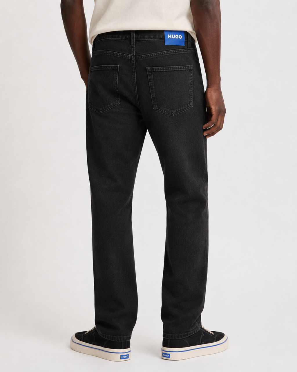 Blugi HUGO Jonah bărbați Regular Fit Dark Grey