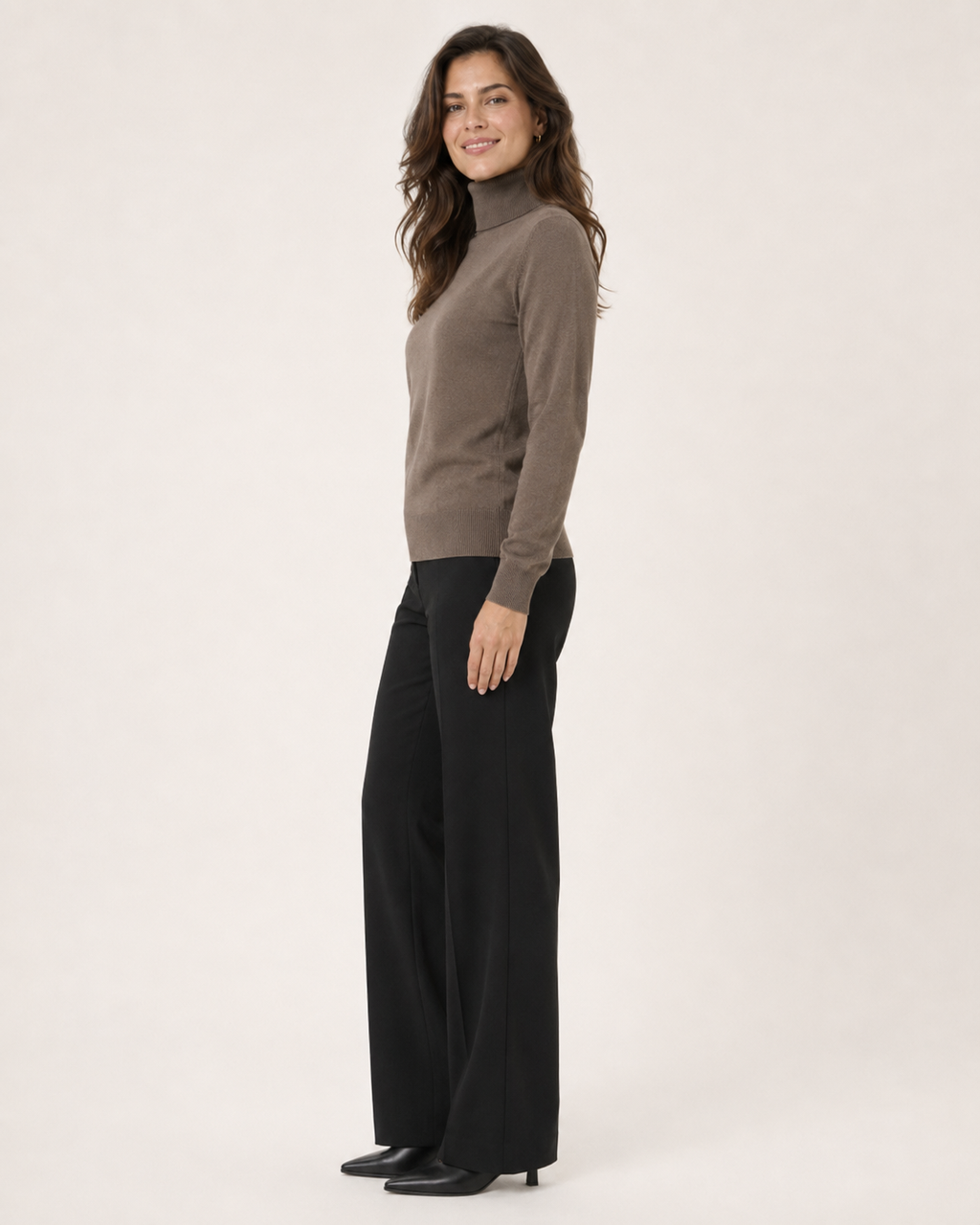 Pulover damă KAFFE Astrid Roll Neck cu guler înalt