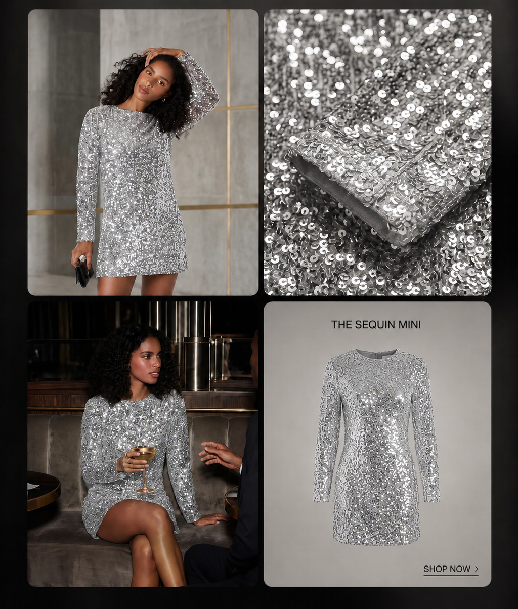 THE DROP Luz Rochie scurta cu paiete