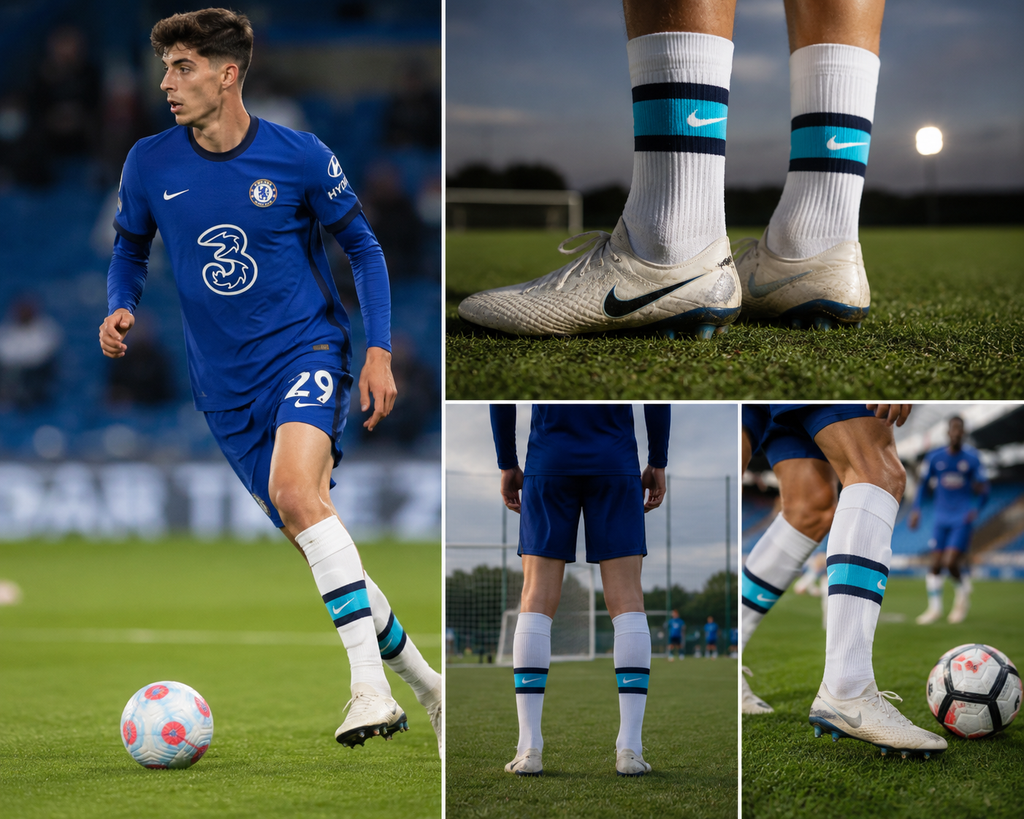 Nike Stadium Football Chelsea FC șosete fotbal Dri-FIT unisex DJ8355-100 albastre/albe XL (46-50)