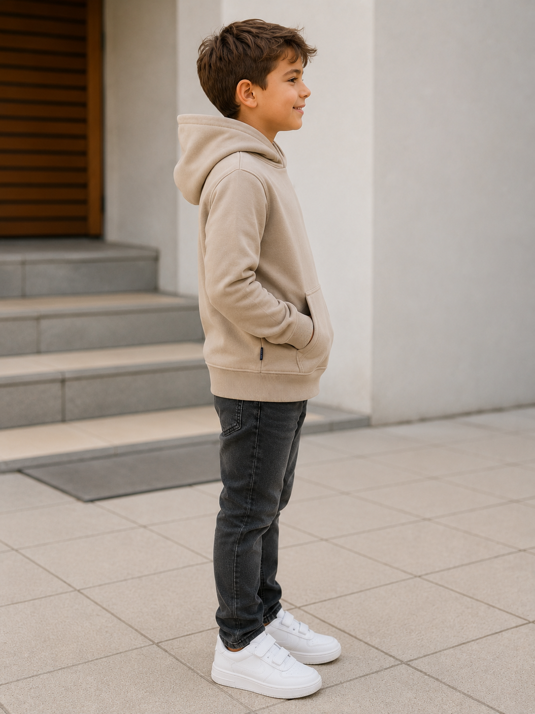Hanorac ONLY & SONS Junior cu Glugă – Bej