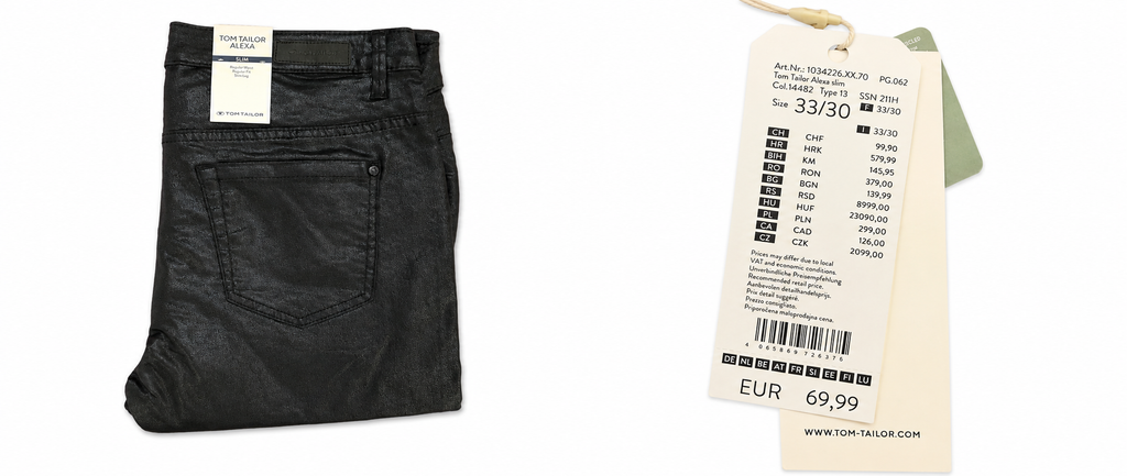 Pantaloni damă Tom Tailor Alexa Slim Coated Negri