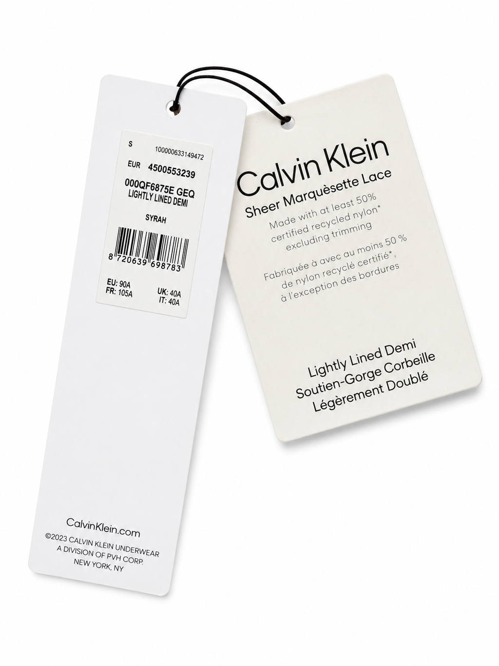 Sutien Calvin Klein Lightly Lined Demi Gri Plain Air