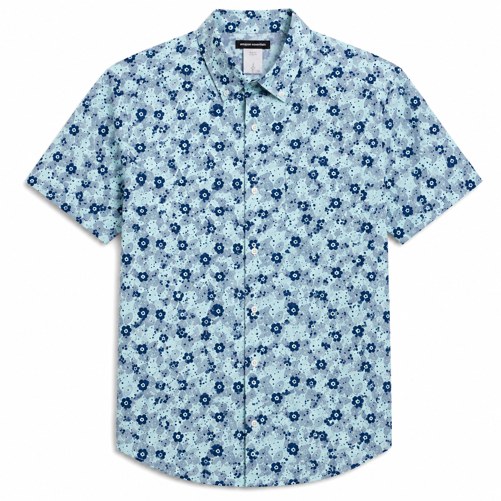 Cămașă bărbați Slim Fit Stretch Poplin , mânecă scurtă