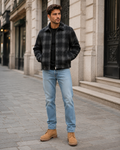 Geacă JACK & JONES bărbați JORCOLE JACKET Black Check