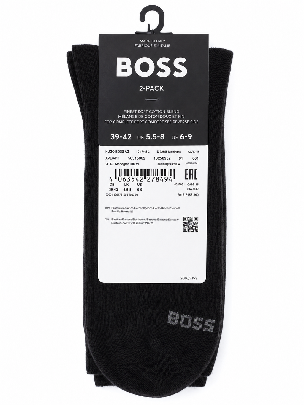 Șosete BOSS damă 2-Pack 2P RS Monogram CC W