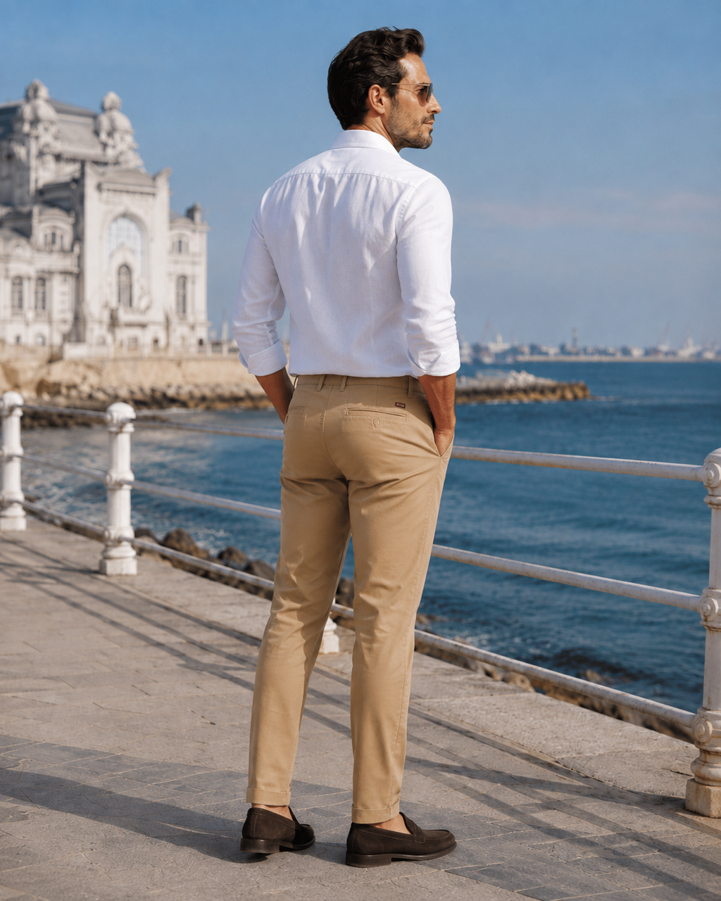 Pantaloni Chino BOSS bărbați Chino Tapered