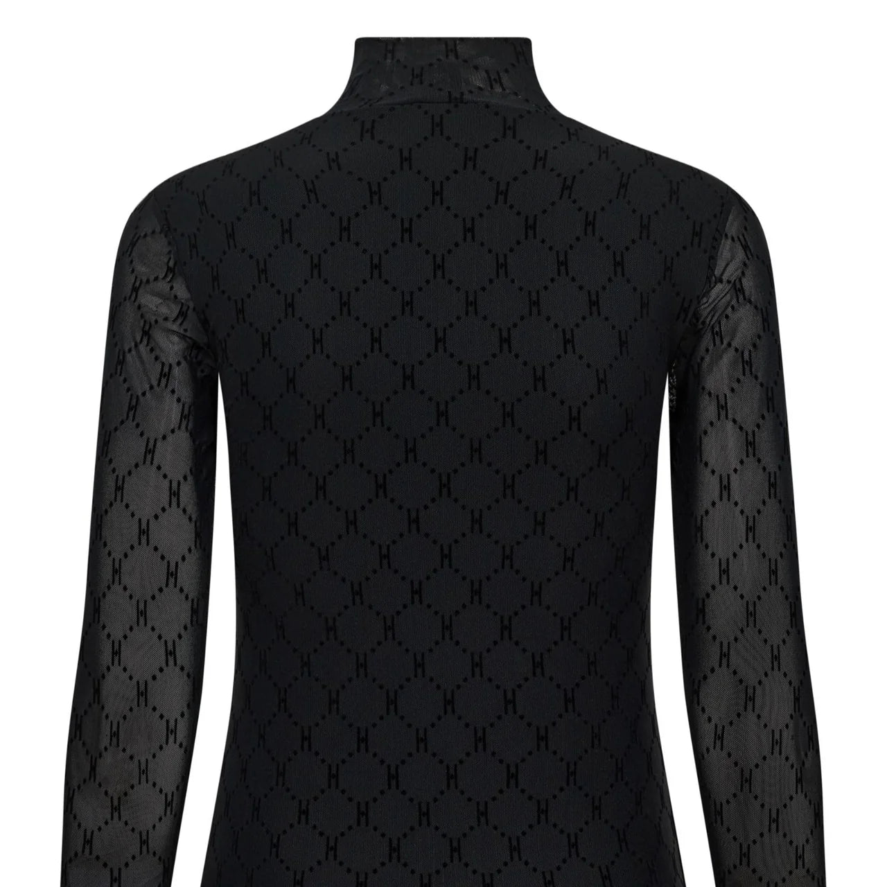 HUGO Daveria – Top Damă Slim Fit din Stretch Mesh, Mânecă Lungă