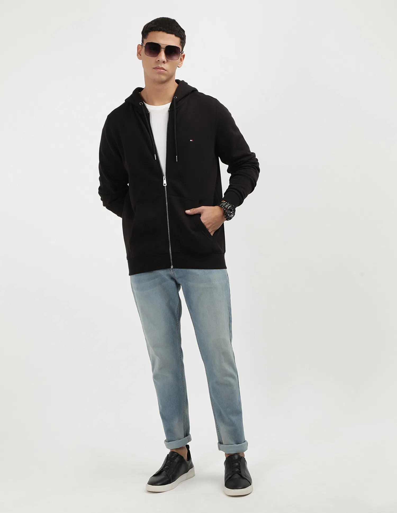 TOMMY HILFIGER Hanorac cu fermoar și glugă Classic
