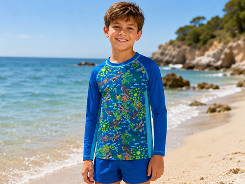 Bluză de Plajă LEGO® Wear cu Protecție UV UPF 40+ – Rechini