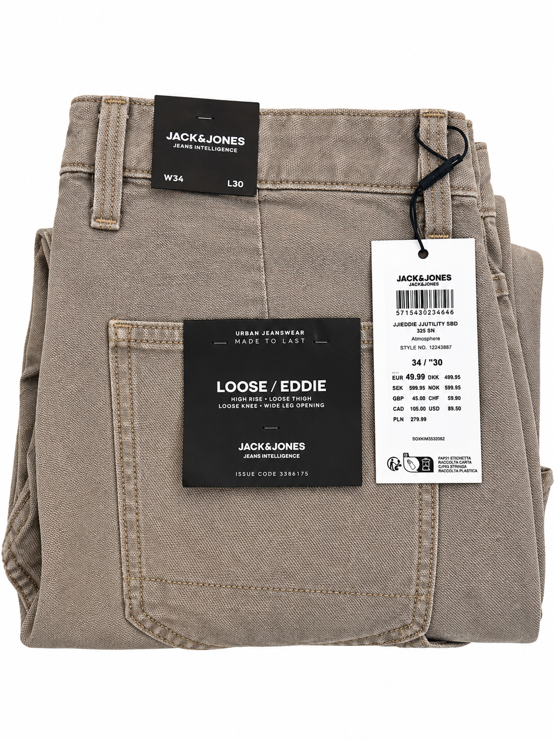 Blugi Jack & Jones JJIEDDIE JJUTILITY Loose Fit
