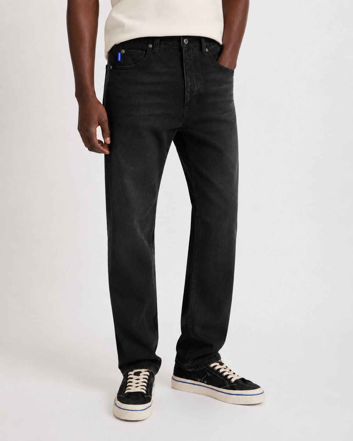 Blugi HUGO Jonah bărbați Regular Fit Dark Grey