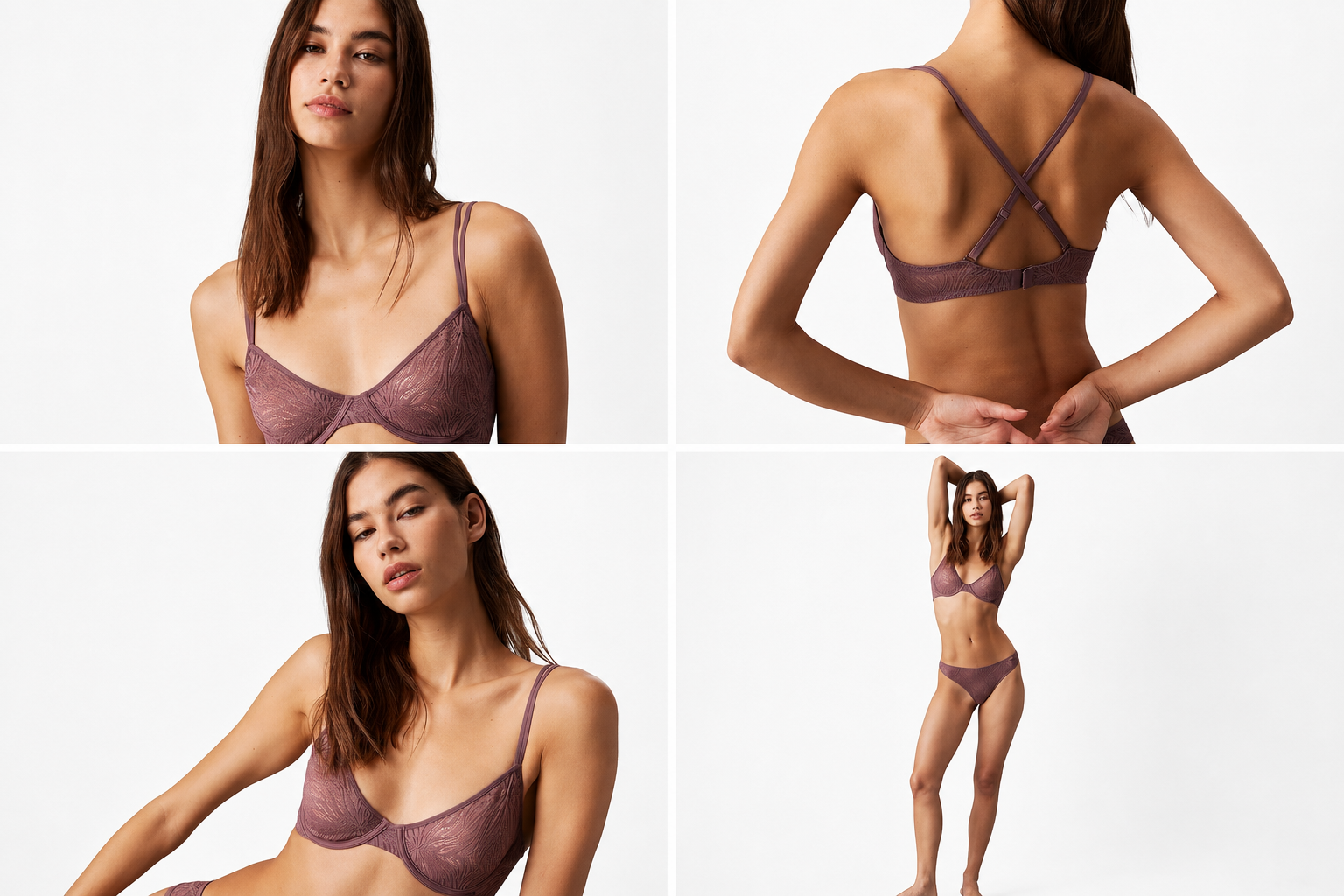 Sutien Calvin Klein Unlined Demi din dantelă damă Keepsake Rose QF7103