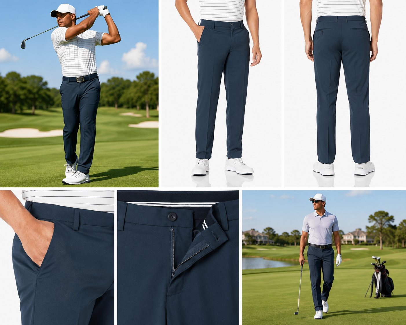Pantaloni Golf Bărbați  Performance Stretch Navy