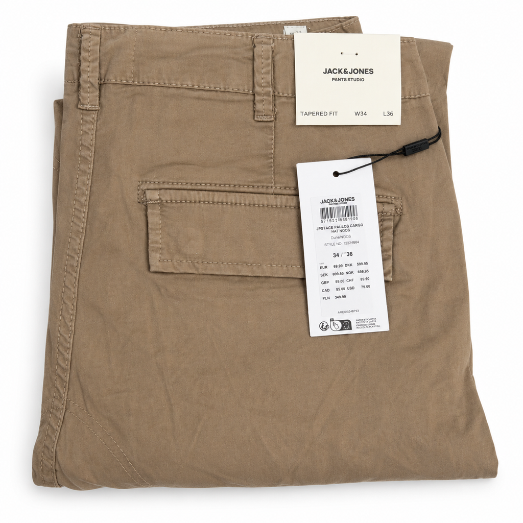 Pantaloni cargo JACK & JONES Tucker Tapered Fit bărbați – Dune